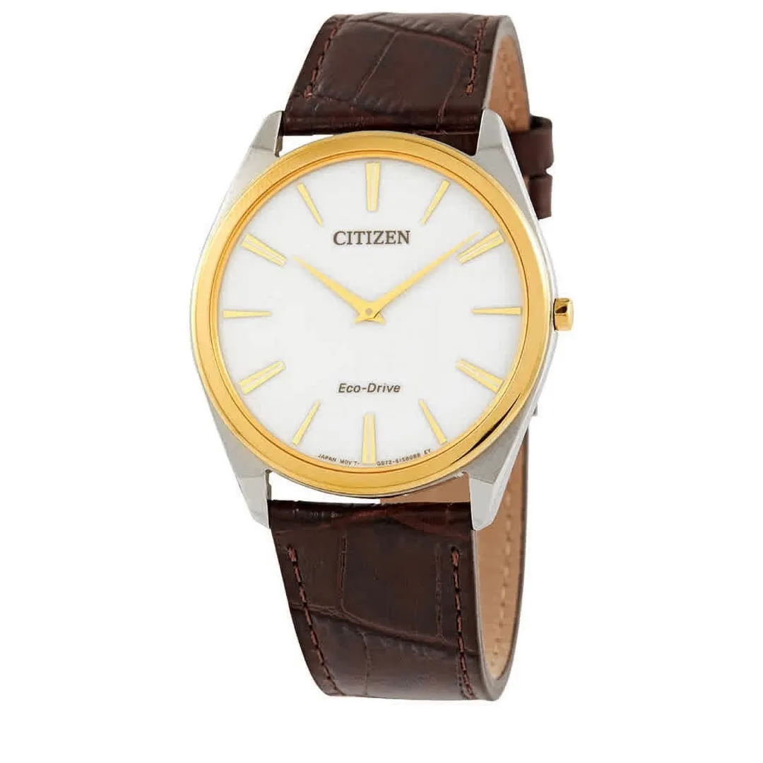 Producto Citizen stiletto eco-drive white dial men's watch ar3074-03a