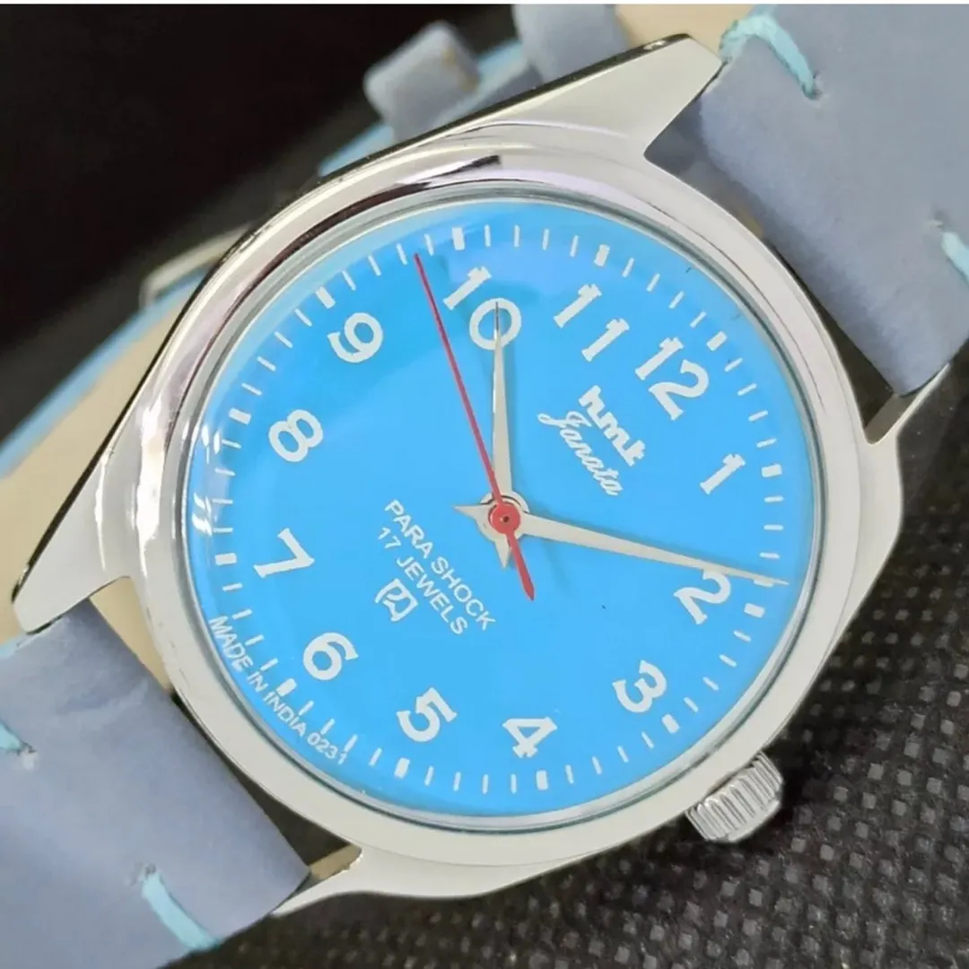 Producto Old hmt janata winding indian mens mechanical sky blue dial watch